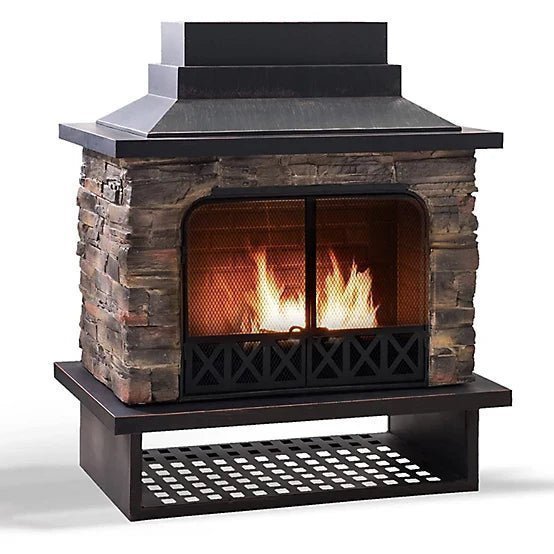 1527192.jpg Sunjoy Canyon Wood-Burning Fireplace, Heats 2.14 sq. ft. - Image 1