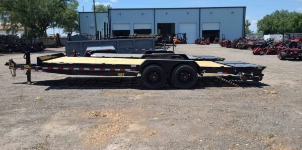 438064974_1447665509455115_5188187220205957727_n-600x299-1.jpg 22 Foot Big Tex Super Duty Tandem Axle with Mega Ramp Black Equipment Trailer (16ET-19BK+3MR) - Image 1