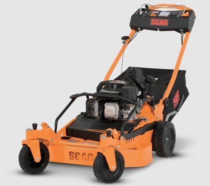 Scag_SFC30_Swivel_walk_mower_sfc30-7cv-s-1-700x623-1_04d96ccf-3bdb-49ad-a773-5a3826ea5a17.jpg Scag SFC 30″ 224CC Kohler Walk-Behind Lawn Mower with Swivel Casters - Image 1