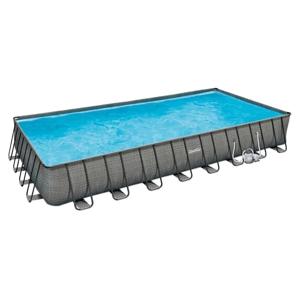 Seakundi_1.Summer-Waves-32ft-x-16ft-x-52in-Rectangle-Frame-Above-Ground-Swimming-Pool-Set-1.jpg Summer Waves 32ft x 16ft x 52in Rectangle Frame Above Ground Swimming Pool Set - Image 1