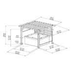 SummerCove 11 ft. x 10 ft. Tan Cedar Frame Wood Pergola with Adjustable Canopy - Image 10