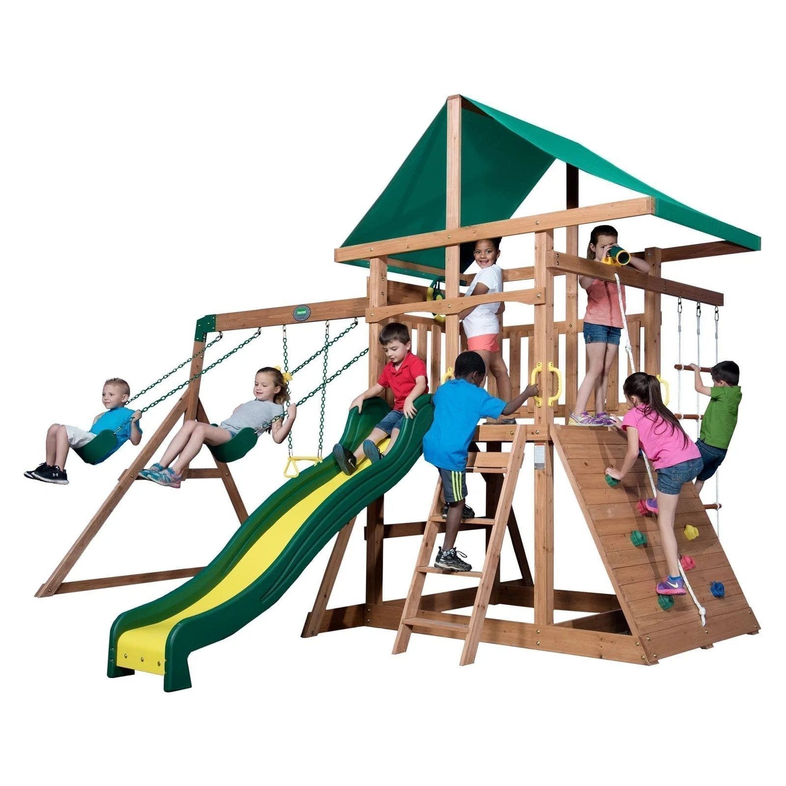 img-759.jpg Backyard Discovery Mount McKinley All Cedar Wood Swing Set - Image 1
