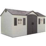 Lifetime 15 ft. x 8 ft. Outdoor Garden Storage Shed with Double Doors & Skylights